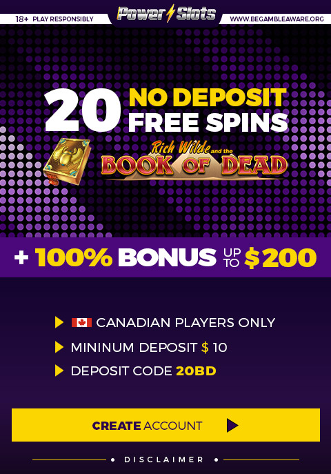 20 No Deposit Free Spins + $200 Bonus | Power Slots Casino