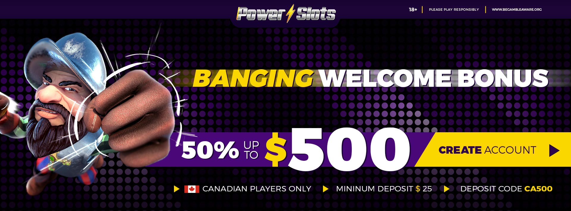 $500 Bonus | Power Slots Casino