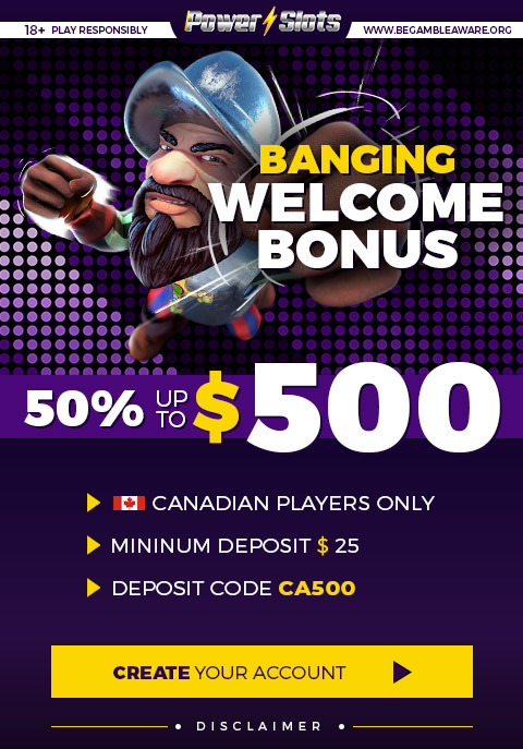 $500 Bonus | Power Slots Casino