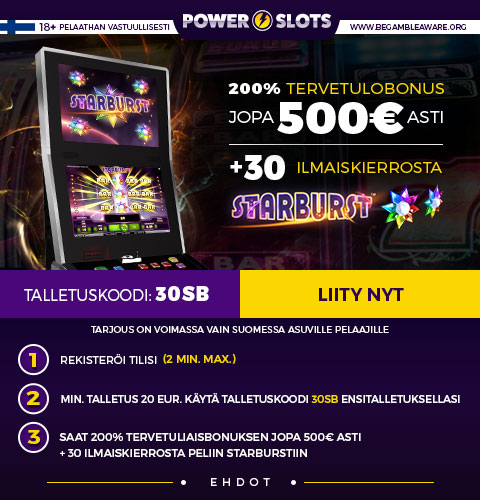 200% Tervetulobonus jopa 500 EUR asti